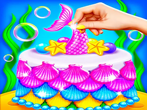 Mermaid Glitter Cake Maker Game